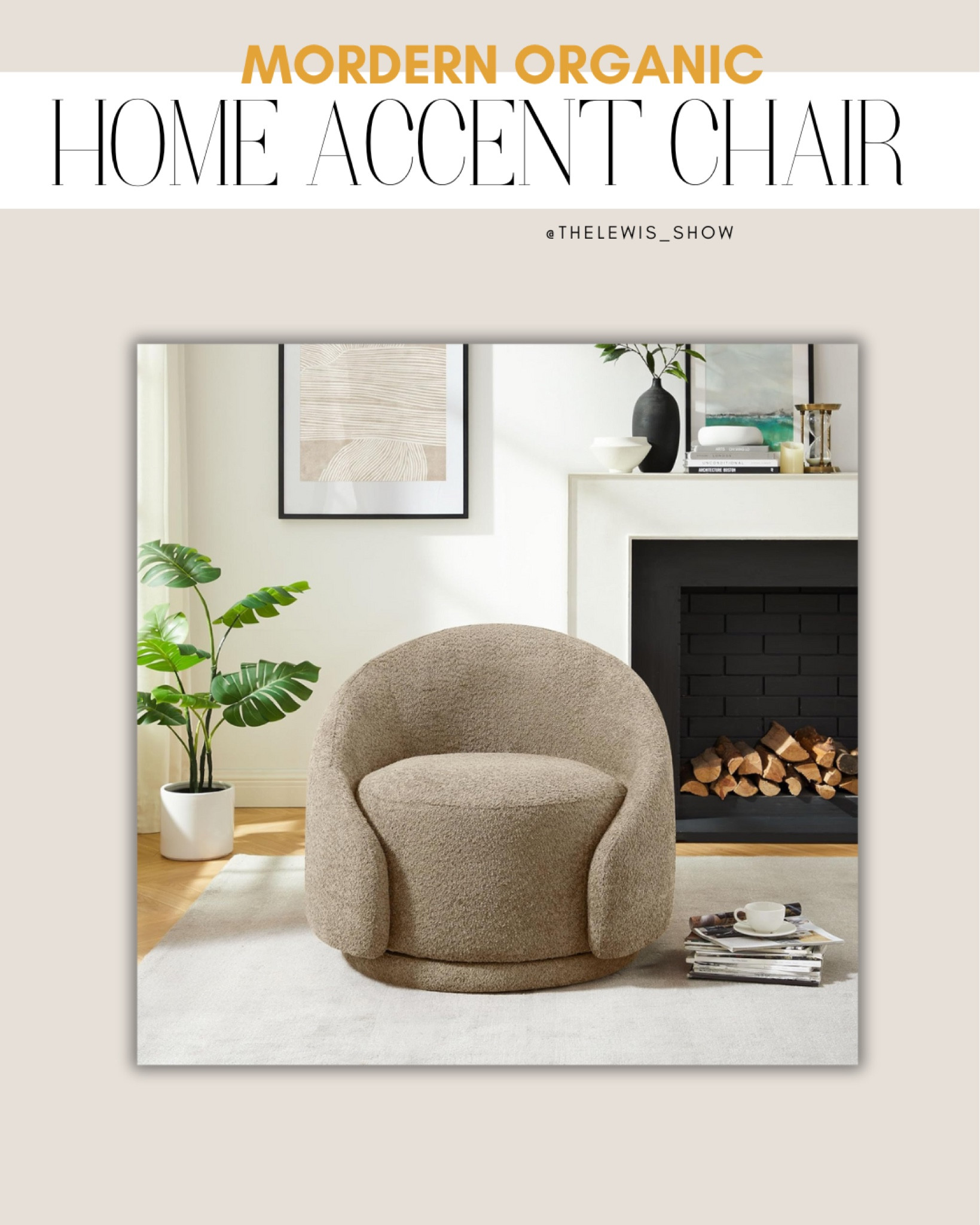Modern Oraganic home accent chair 🪑 

#LTKHome