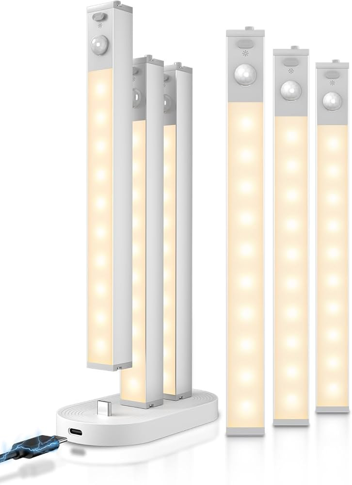 6 Pack Led Under Cabinet Lights Wireless with Charging Station, 7’’ Rechargeable Motion Senso... | Amazon (US)