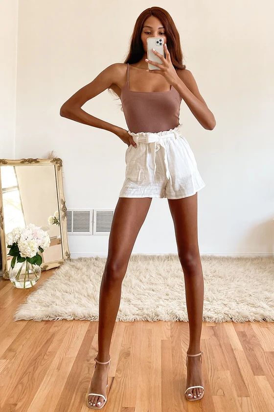 Danyelle Cocoa Brown Ribbed Sleeveless Bodysuit | Lulus (US)