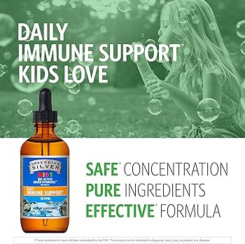 Sovereign Silver Bio-Active Silver Hydrosol for Kids Immune Support, 4 oz. | Amazon (US)