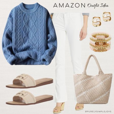 ⭐️ AMAZON outfit idea 
Amazon spring outfits 
Amazon bag
Amazon sandals 
Amazon jewelry 

#LTKstyletip #LTKfindsunder50 #LTKover40