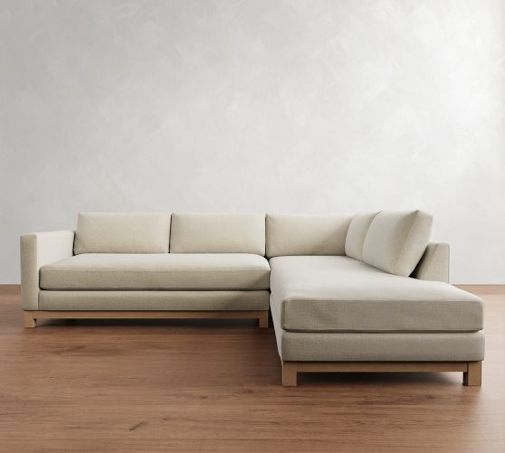 Jake Seadrift Wood Base Return Bumper Sectional (106") | Pottery Barn (US)
