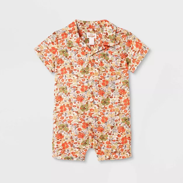 Baby Boys' Floral Romper - Cat & Jack™ | Target