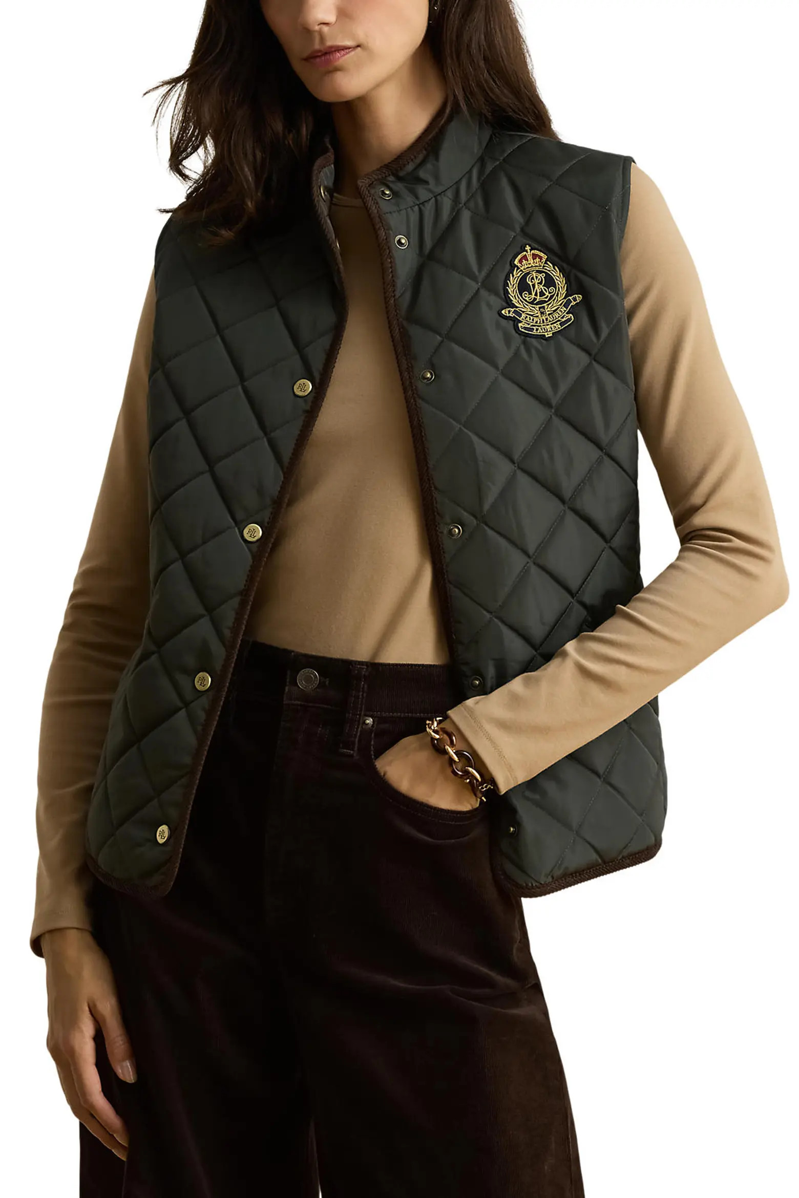 Logo Crest Quilted Vest (Women) | Nordstrom | Nordstrom