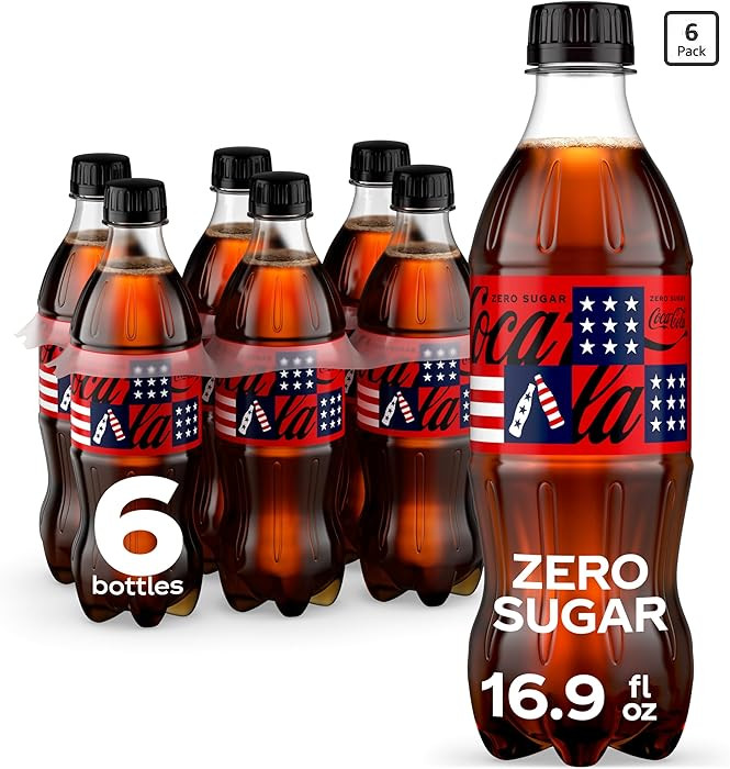 Coke Zero Sugar Diet Soda Soft Drink, 16.9 fl oz, 6 Pack | Amazon (US)