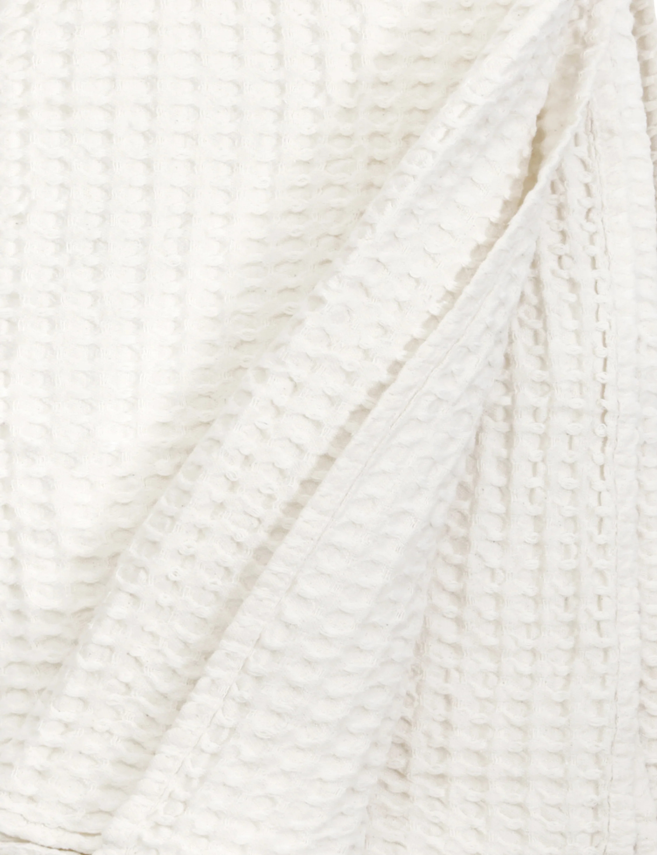 Zuma Waffle Weave Blanket by Pom Pom at Home, Cream Twin | Lulu and Georgia 