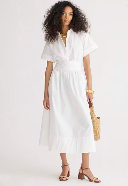 Such a stylish white dress!  Midi dress, spring outfit 

#LTKmidsize #LTKSeasonal #LTKstyletip