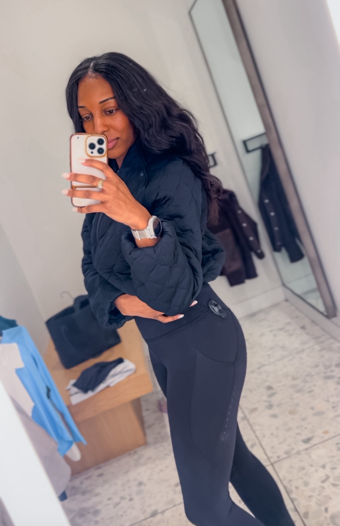 Bomber jacket #casualwear #lululemon #highrise #tights #workout pants #bomberjacket