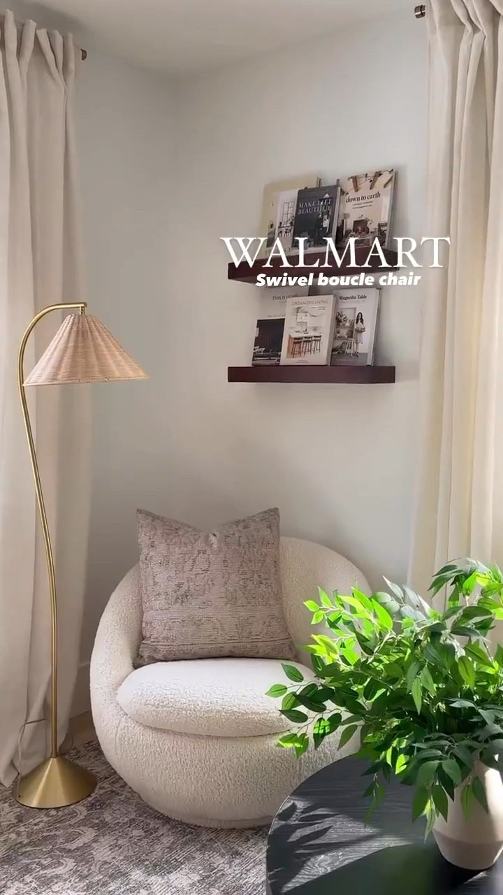 Better Homes & Gardens cream swivel accent boucle chair - so cozy for my home office! 

#Walmarthome


#LTKStyleTip #LTKHome
