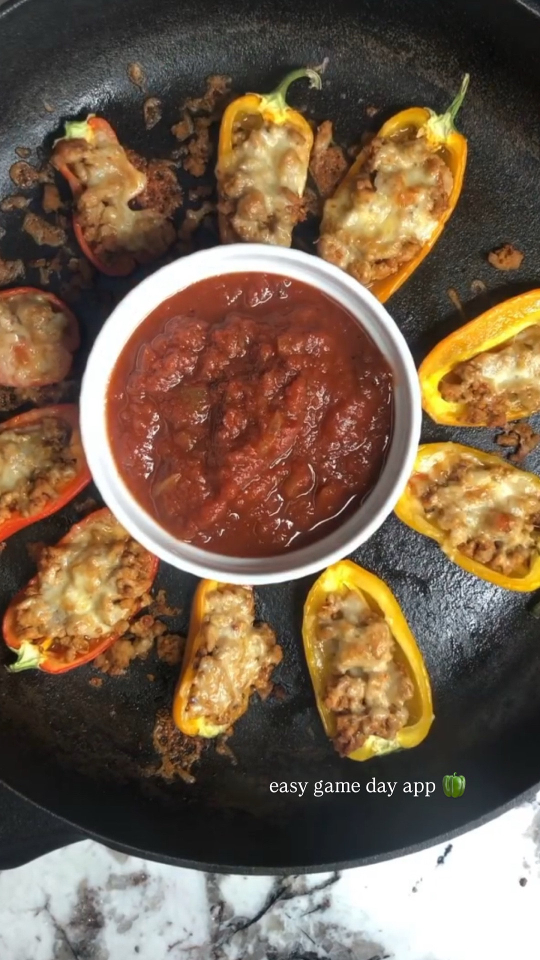 Easy Super Bowl App: Low Carb Mini Tacos 🌮⁣
⁣
Ok so there’s no chips involved, but you can certainly serve them on the side!⁣ Perfect for Super Bowl hosting, especially for the ladies!
⁣
Save this recipe for kickoff!👇🏽 
Cook pepper halves @425 10 min.⁣
Cook beef with taco seasoning.
Stuff peppers
Top with cheese.
Back in oven until cheese is browned
Serve with salsa!⁣

#LTKFood #LTKRecipes #GameDayEats #SuperBowlSnacks #EasyAppetizers #PartyFood #CrowdPleaser #FoodIdeas #EntertainingAtHome #superbowlhosting

#LTKmomlife #LTKSeasonal #LTKfoodie
