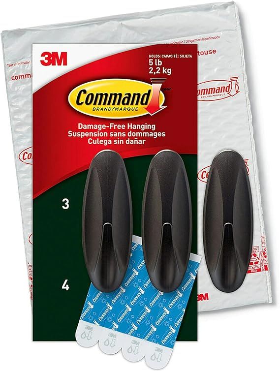 Command AW083BZ-3NA Metallic Bronze Outdoor Hooks-Easy to Open Packaging, 3 Count | Amazon (US)