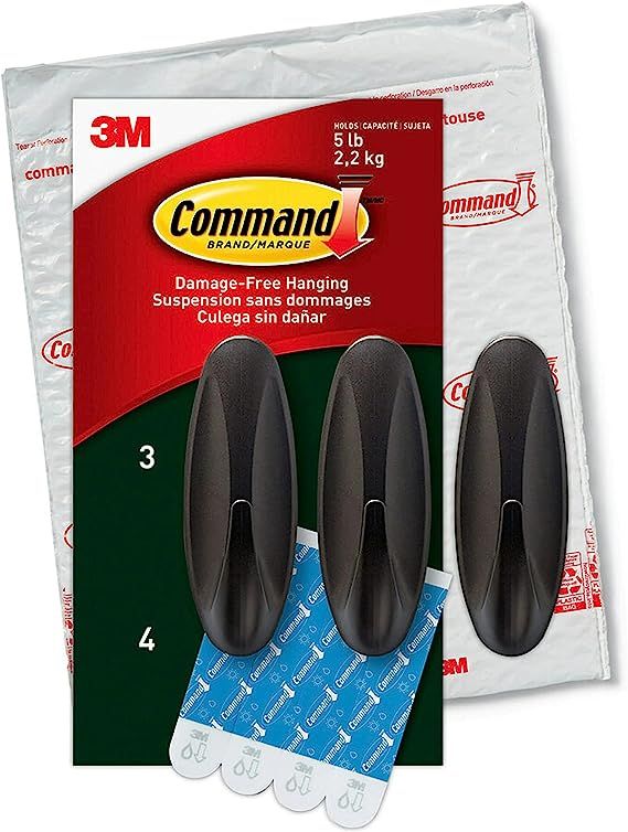 Command AW083BZ-3NA Metallic Bronze Outdoor Hooks-Easy to Open Packaging, 3 Count | Amazon (US)