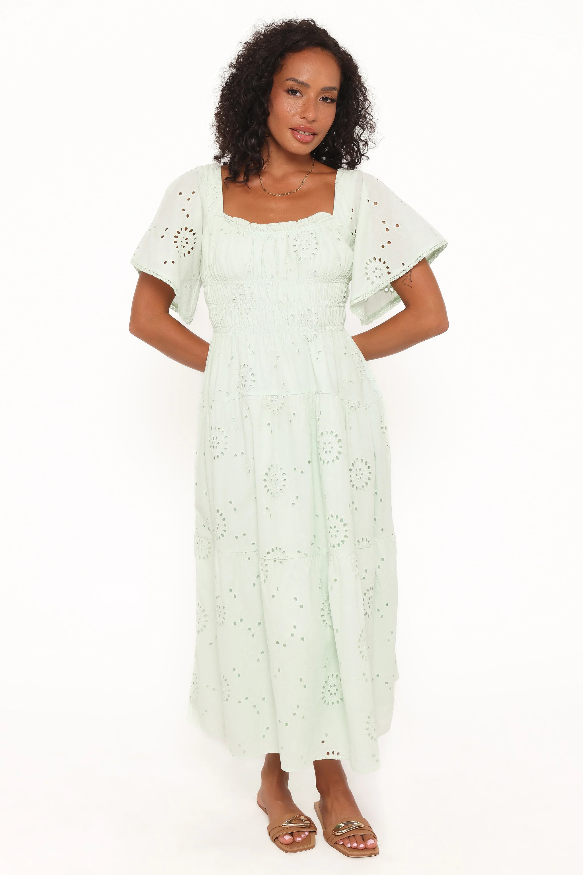 Tierney Midi Dress - Sage Green | Petal & Pup (US)
