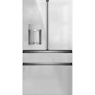 Cafe 27.8 cu. ft. Smart 4-Door French Door Refrigerator in Platinum Glass, ENERGY STAR CVE28DM5NS... | The Home Depot