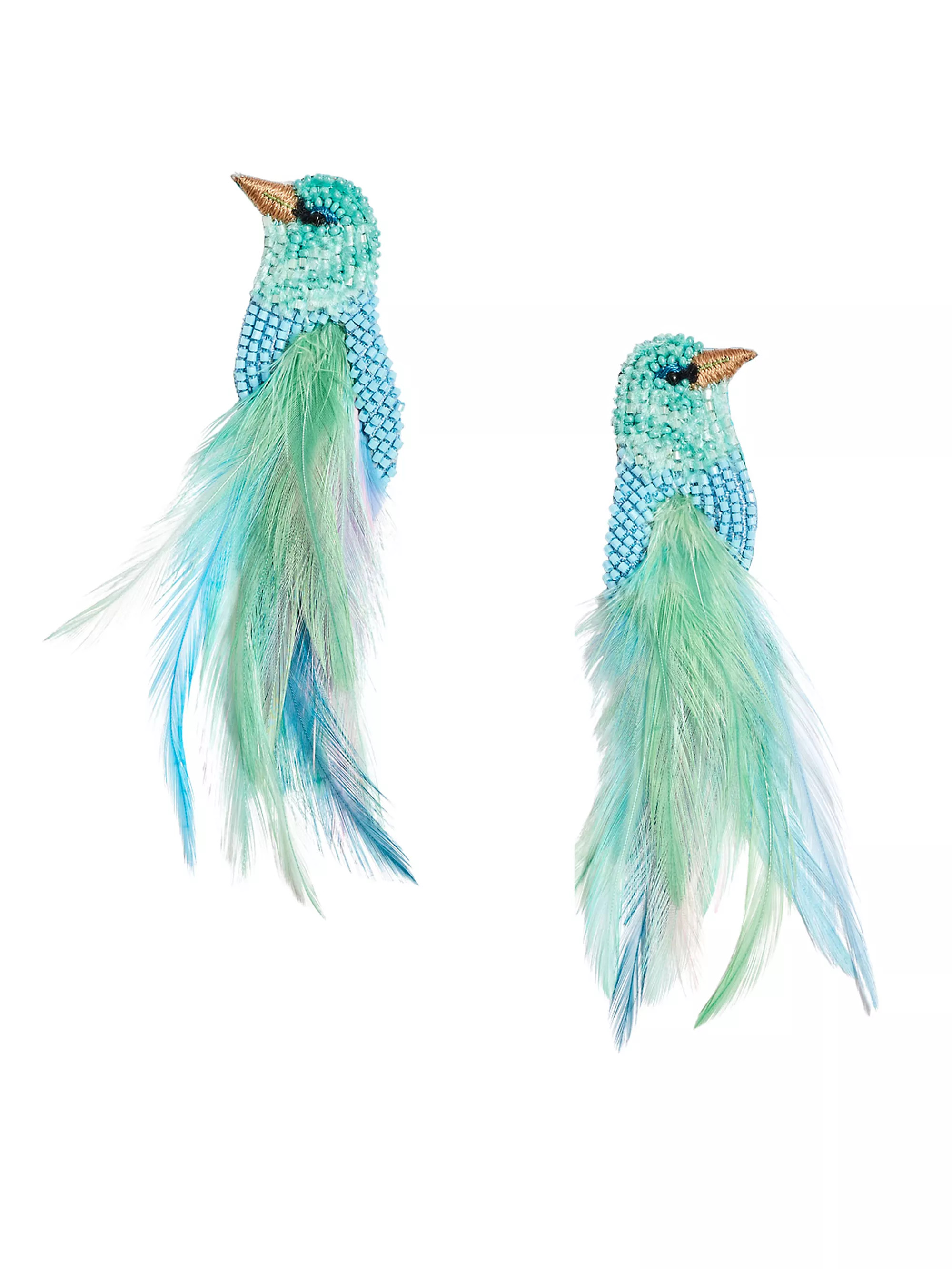 Nina Beaded Feather Bird Drop Earrings | Saks Fifth Avenue