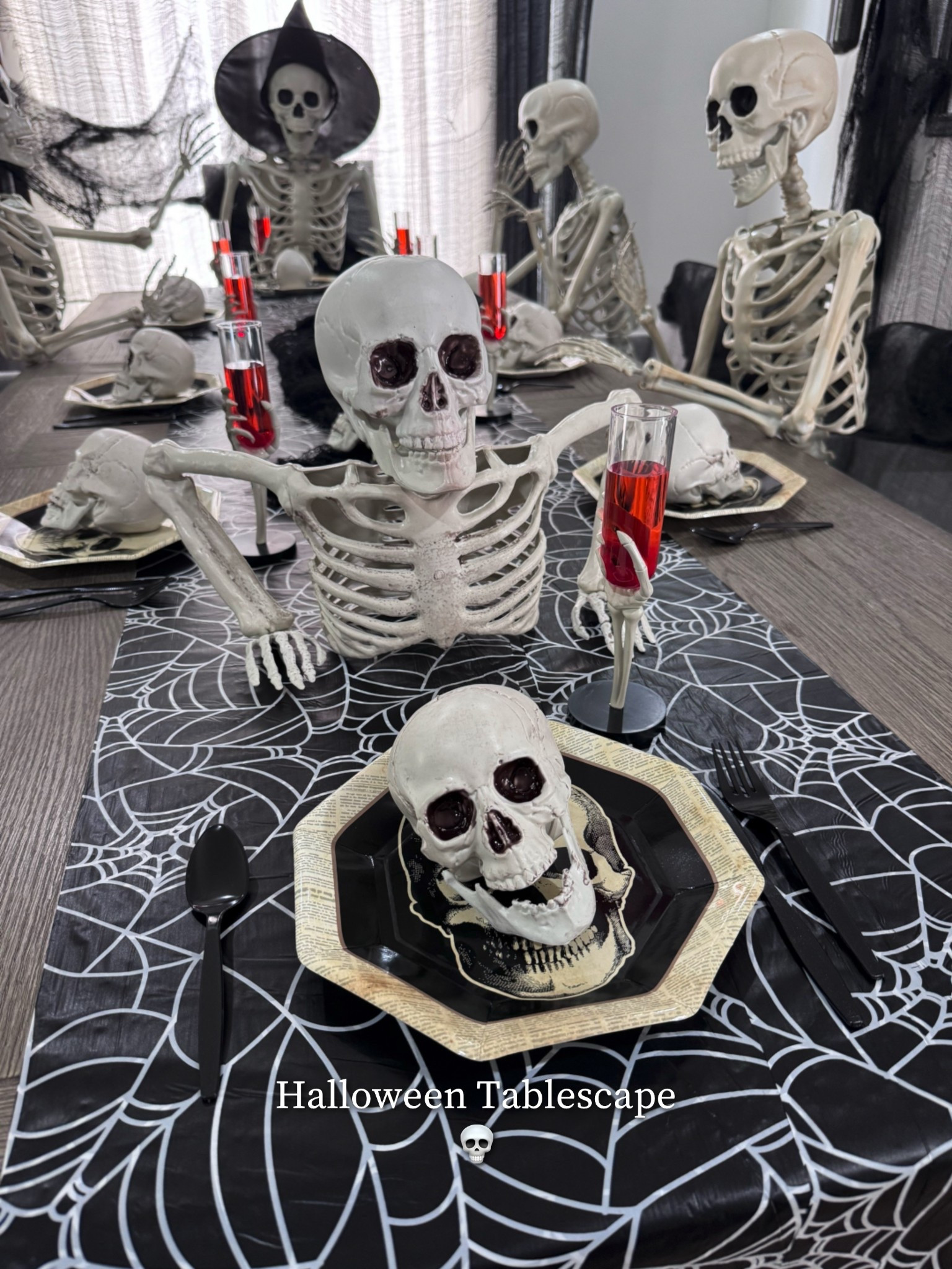 Halloween Tablescape skeletonn

#LTKSeasonal #LTKParties #LTKHome