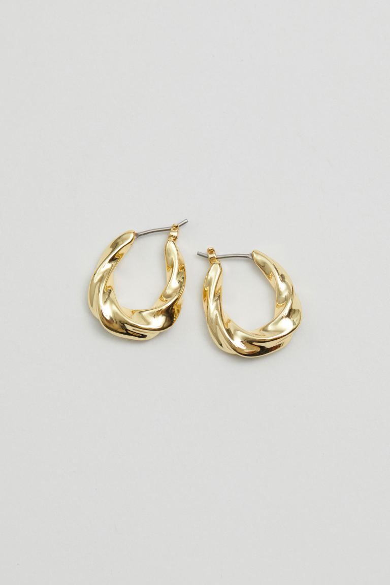 Twined Chunky Hoop Earrings | H&M (UK, MY, IN, SG, PH, TW, HK)