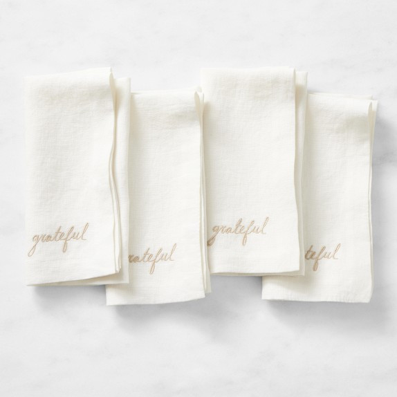 Grateful Napkins, Set of 4 | Williams-Sonoma