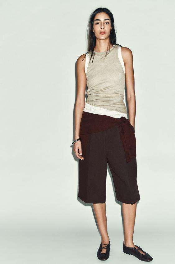 DOUBLE RUSTIC TOP | Zara UK