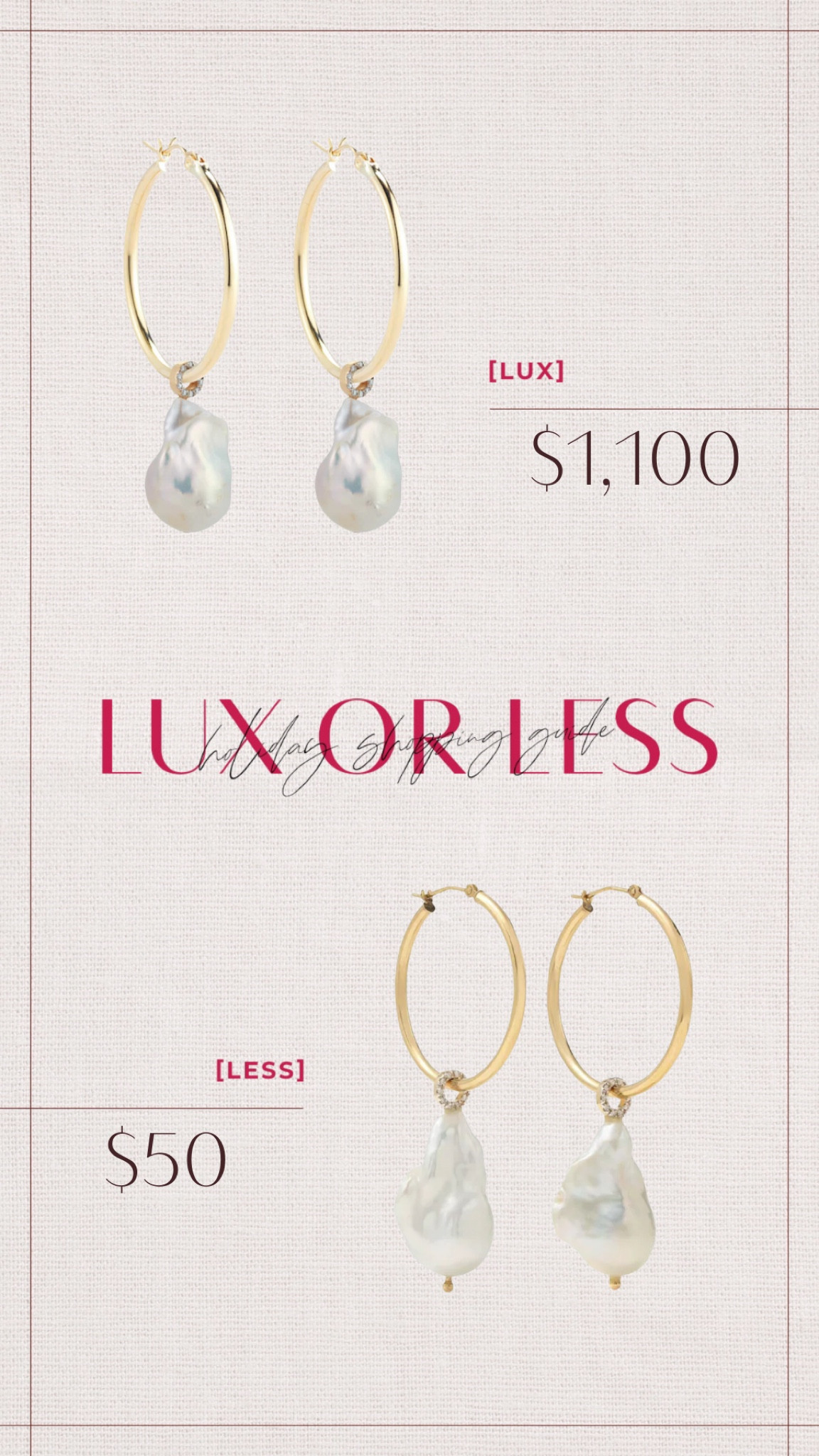 Luxe or less: Earrings ✨