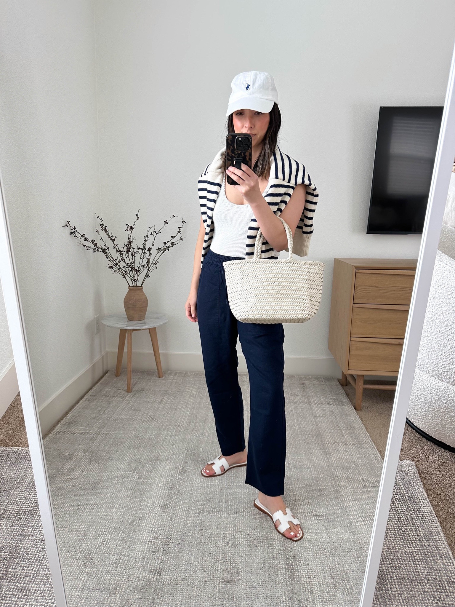 Neutral resort wear. Petite vacation looks. These j.Crew linen pants are good. Super comfy. I’m
In the petite length and they run slightly short on me. May consider getting the regular length. 

J.Crew crinkle swim 0
J.Crew linen pants petite xs
Hermes sandals 35
Minnow swim sweater small. Runs small. Size up. 
Polo Ralph Lauren hat 
Club Monaco hat (old)

Sandals, swim, vacation outfit, swimwear, petite style. 

#LTKtravel #LTKswim #LTKSeasonal