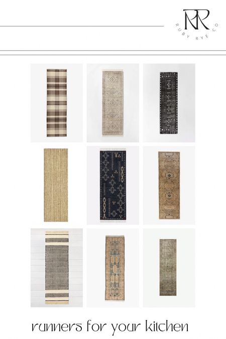 Upgrade your kitchen by switching out that little rug for a rug runner! Here are some of my favorites! The one in my kitchen is the middle right! And it’s 8’ long! 

#LTKunder100 #LTKFind #LTKhome