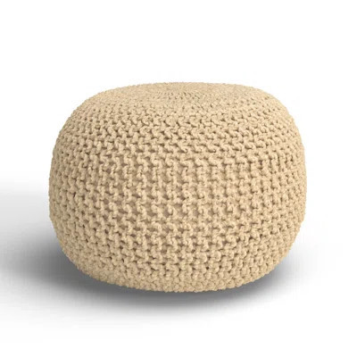 Marah 20" Wide Round Pouf Ottoman | Wayfair North America