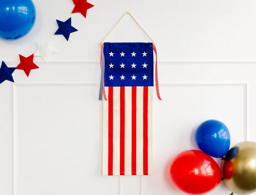 USA Flag Canvas Hanging Banner | My Mind's Eye