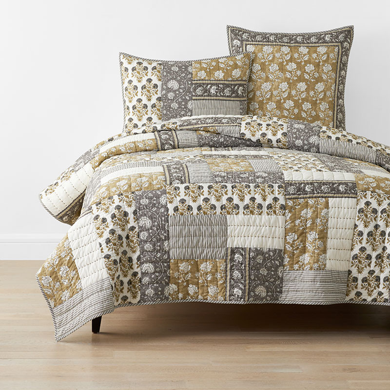 Leilani Patchwork Quilt - Brown Multi, Full/Queen | The Company Store