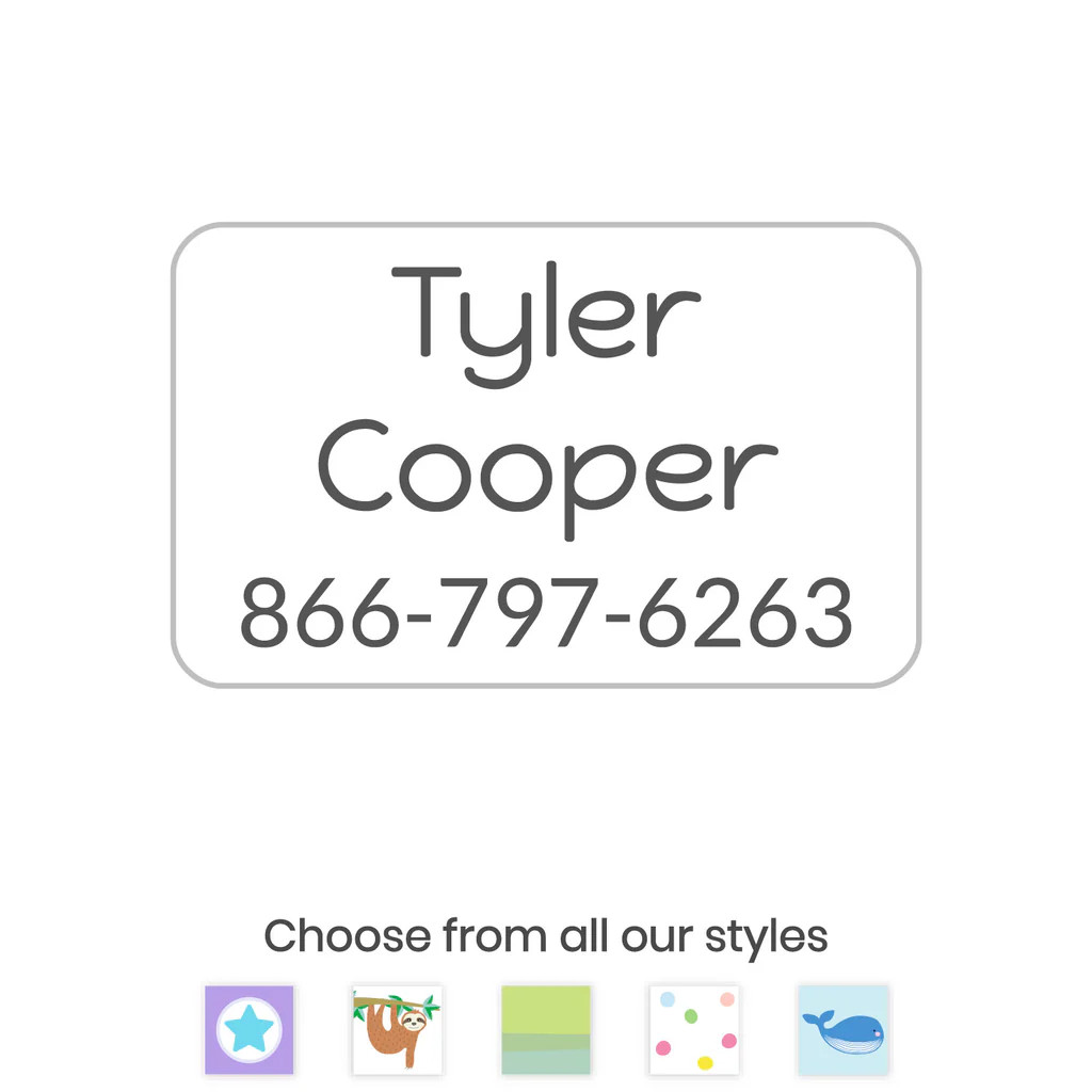 Custom Contact Clothing Labels | Name Bubbles