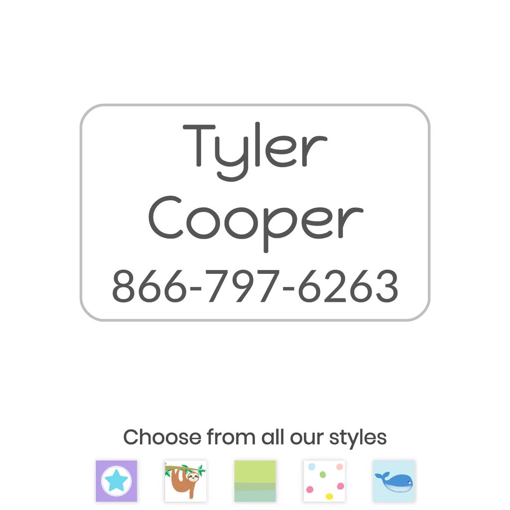 Custom Contact Clothing Labels | Name Bubbles