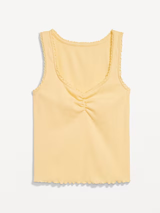 Ribbed Cinched-Front Tank Top | Old Navy (US)