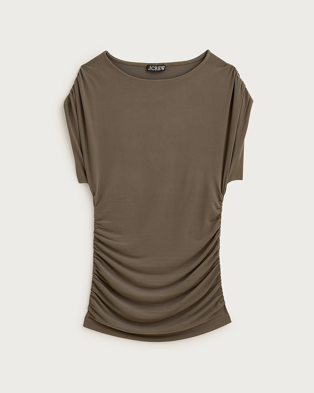 Ruched top in matte jersey | J. Crew US