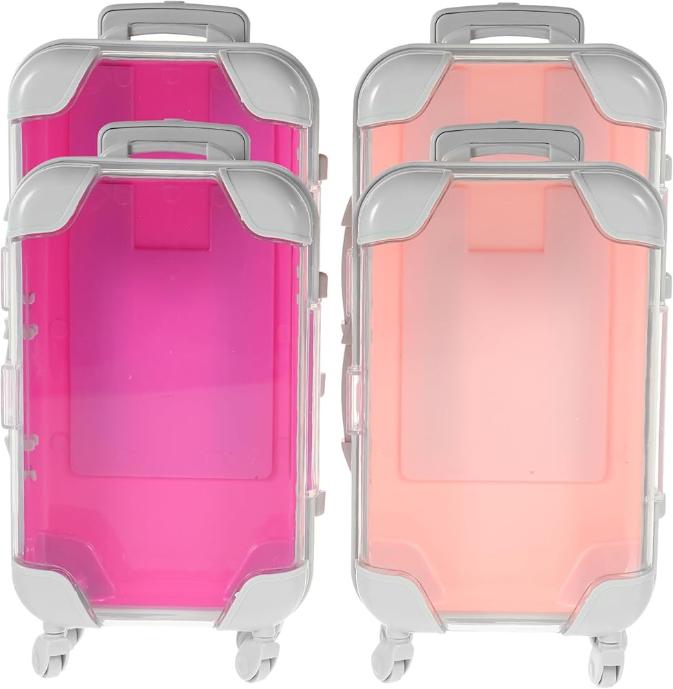 VOSAREA 4PCS False Eyelashes Boxes Mini Plastic Travel Makeup Suitcases Simulation Trolley Makeup... | Amazon (US)
