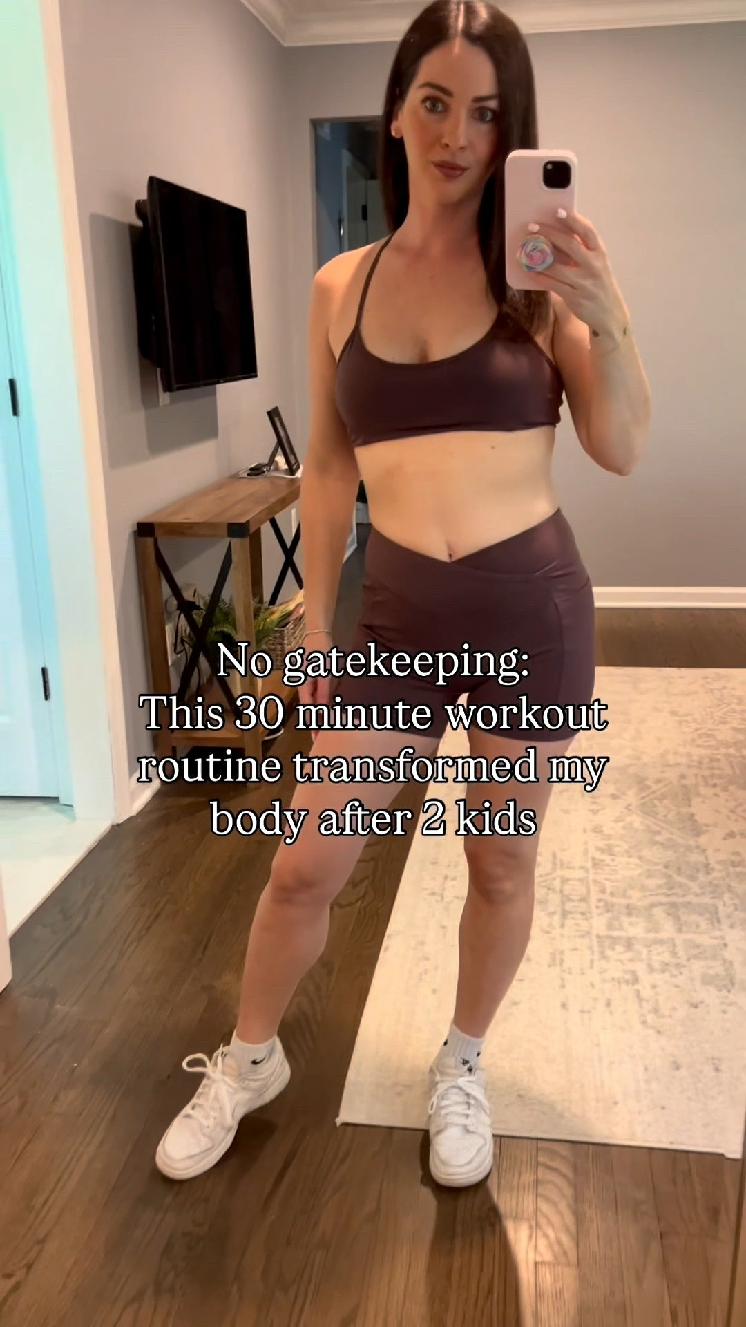 No gatekeeping 👏 This simple 30-minute workout routine helped me get back in shape after 2 kids — and you do NOT need a fancy gym or expensive equipment to do it.



I do 15 minutes of incline treadmill walking with hand weights + 15 minutes on our DIY stationary bike setup, and staying consistent completely transformed my body. Honestly, I’m in better shape now than I was before kids 💪

If you’re looking for postpartum fitness motivation, easy at-home workouts for moms, or simple ways to tone up after pregnancy, this is your sign to keep it simple and stay consistent 👏

Linking the stationary bike stand, waist trainer, and workout ‘fit from head to toe (all from Amazon)

@amazonfindsandfashion 

 #WorkoutRoutine #MomFitness #PostpartumFitness #ExerciseMotivation #FitnessJourney #amazonathleisure #amazonfitness #workoutgear #waisttrainer

#LTKfitnessgoals #LTKActive #LTKmomlife
