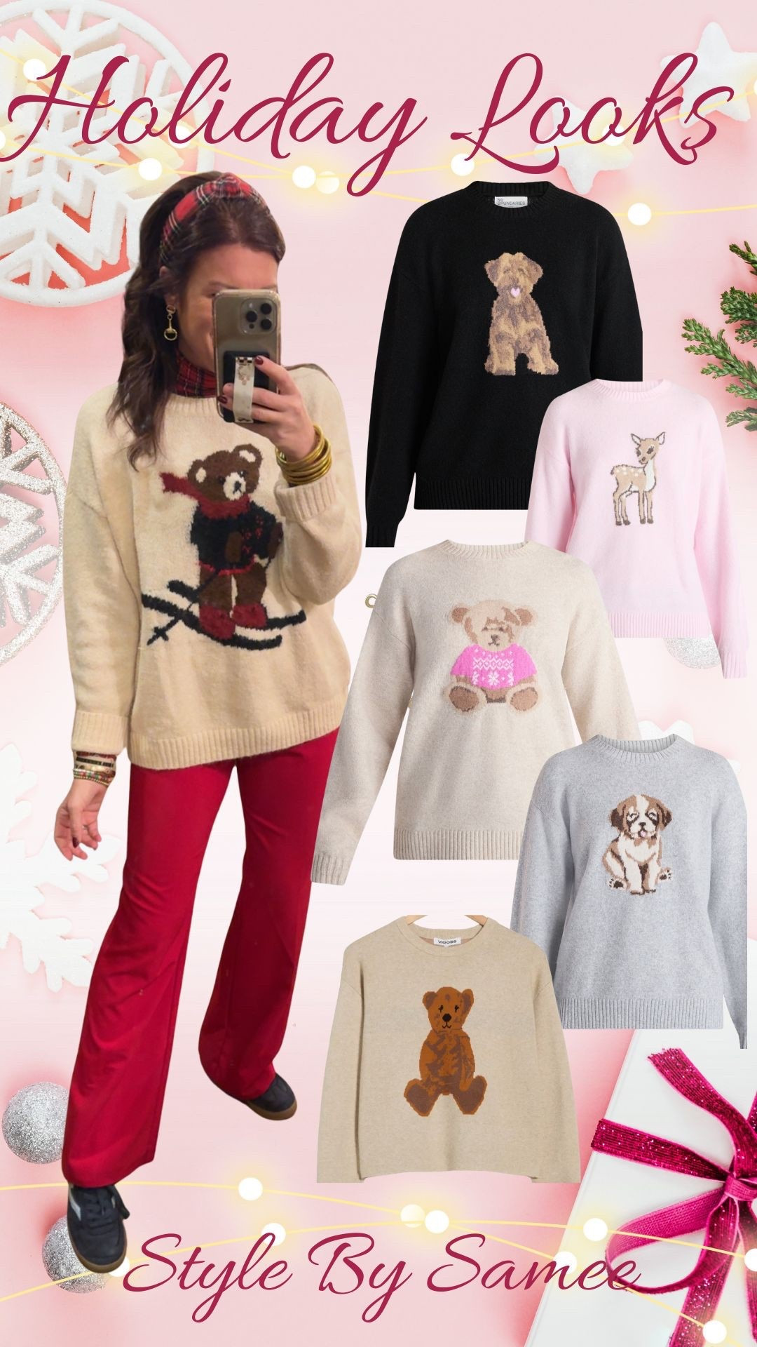 Teddy bear sweaters… and other cuties too! 

Christmas looks | holiday fashion |  style | ootd | teacher | oversized sweater 

#LTKOver40 #LTKSeasonal #LTKHoliday