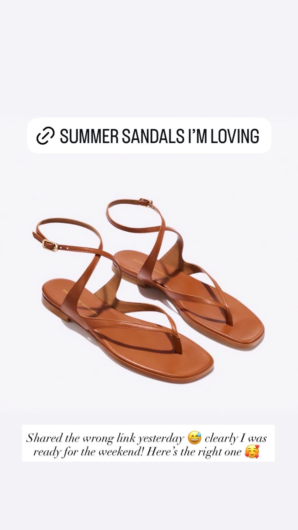 Summer sandals.