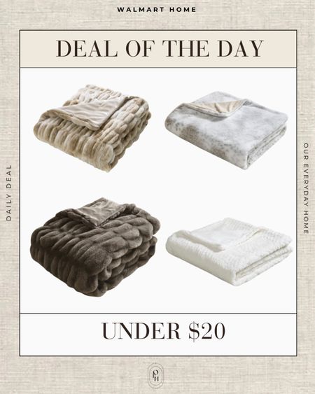 Today’s Deal of the Day comes from Walmart home! These best selling throw blankets are sale under $20! I have two colors, and I love them! Grab them before they sell out online!!! 

Gifts for her, stocking stuffers 

#LTKsalealert #LTKGiftGuide #LTKhome