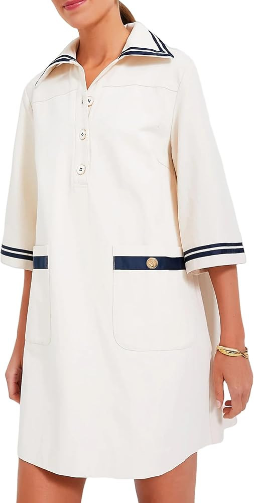 Kedera Women Short Sleeves Button Shift Dress V Neck Summer Tshirt Dress with Pockets | Amazon (US)