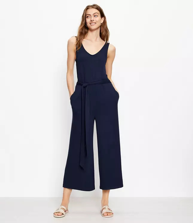 Lou & Grey Signature Softblend Lite Double V Jumpsuit | LOFT
