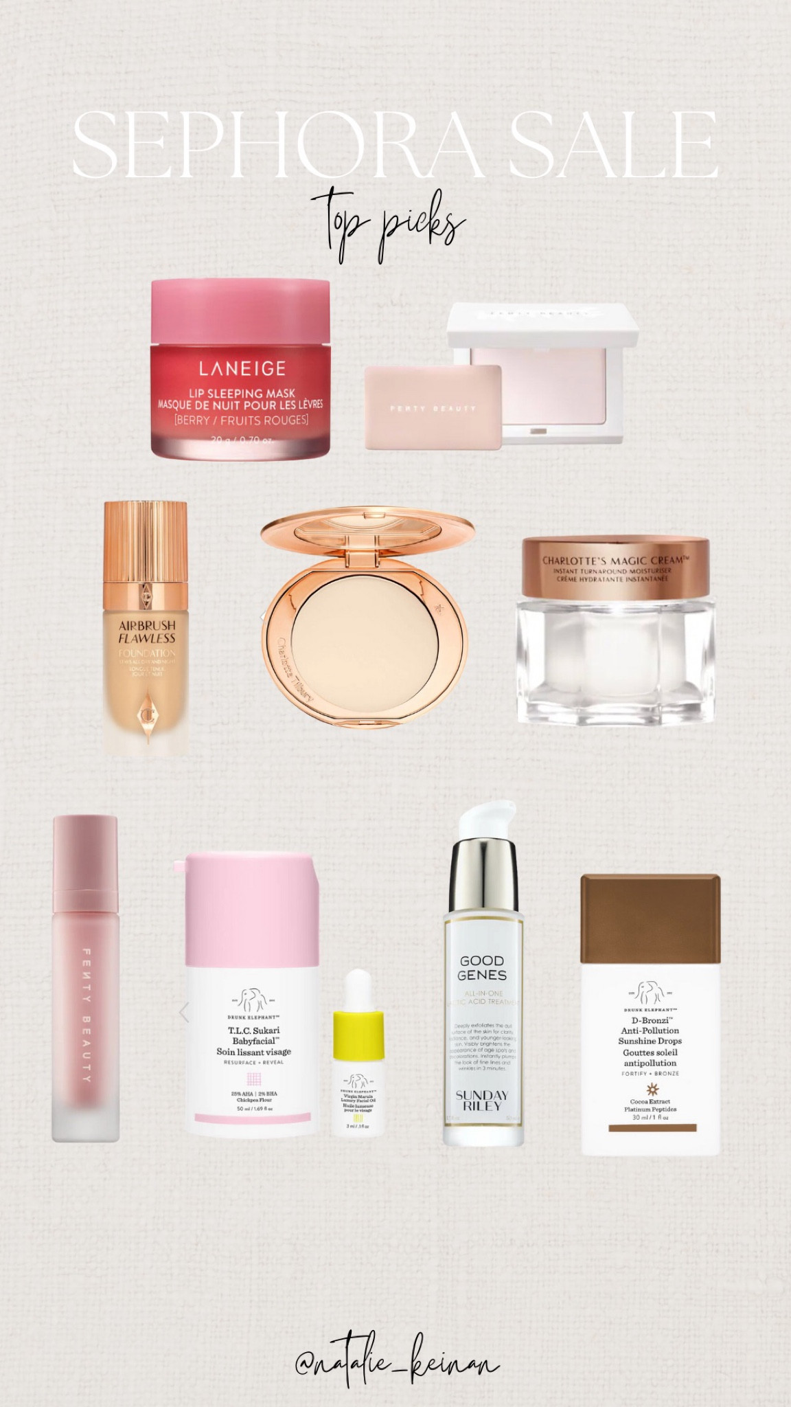 Sephora sale picks! LAST DAY!!
Drunk elephant, Charlotte tilbury, Sunday Riley 

#LTKBeautySale 

#LTKsalealert #LTKbeauty