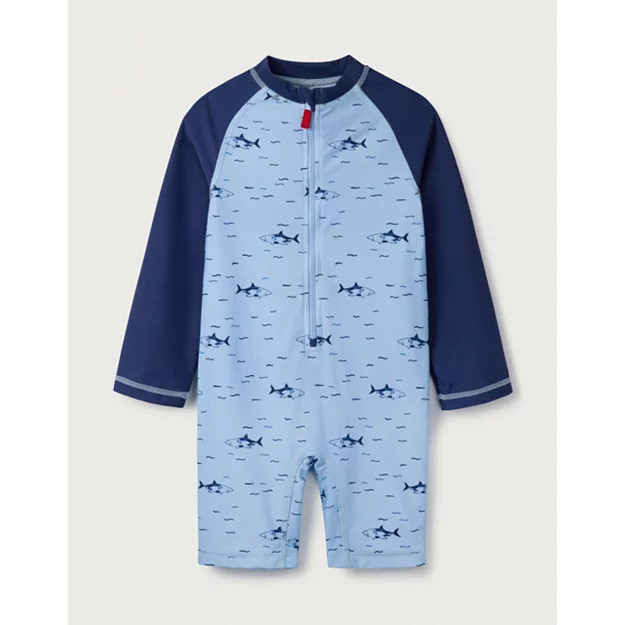 Recycled-Nylon Shark Surfsuit (18mths-6yrs) | The White Company (UK)