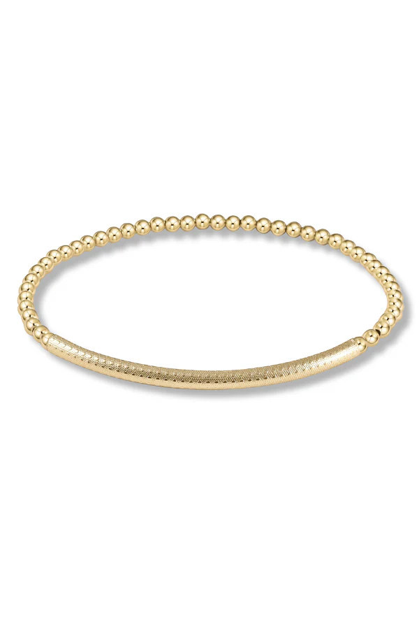 enewton Bliss Bar Textured 3mm Gold Bead Bracelet | The Willow Tree