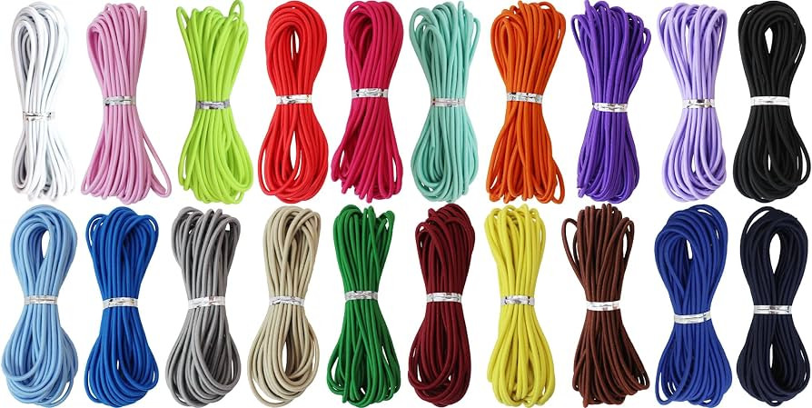 Assorted Elastic Beaded Cords 2mm 2/25 inch 300ft Elastic Bracelet String for Bracelets,Small Bun... | Amazon (US)