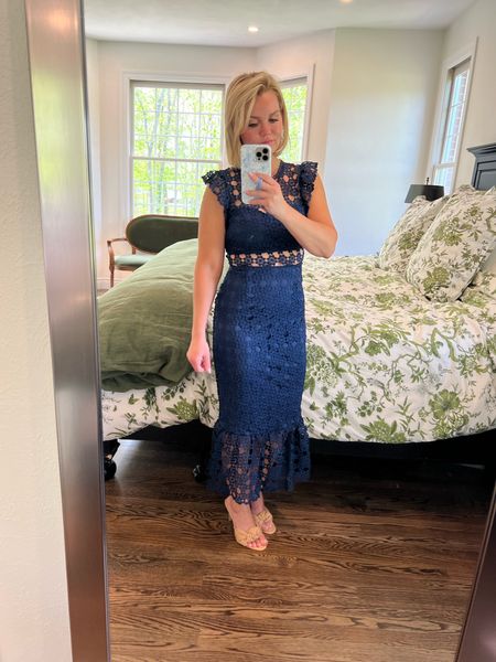 This dress is perfect for a wedding, bridal shower or graduation. Comes in two colors. 
Size info:
Dress I’m wearing a size 2
Heels I sized up 1/2 size. 

#LTKwedding #LTKparties #LTKfindsunder100