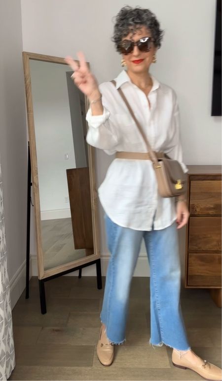 10 days of simple spring outfits - DAY 2 
Wearing a small in linen shirt
.
#springstyle

#LTKstyletip #LTKfindsunder100 #LTKSeasonal