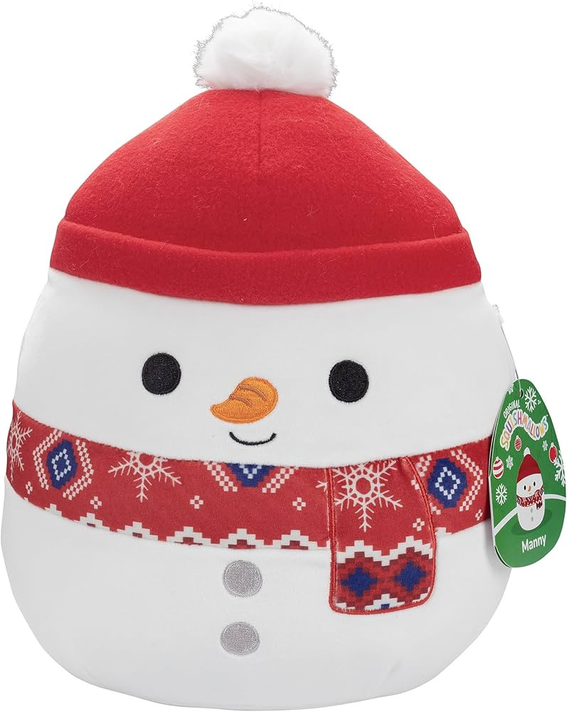 Squishmallows 10" Manny The Snowman - Official Kellytoy 2023 Christmas Plush - Collectible Soft S... | Amazon (US)