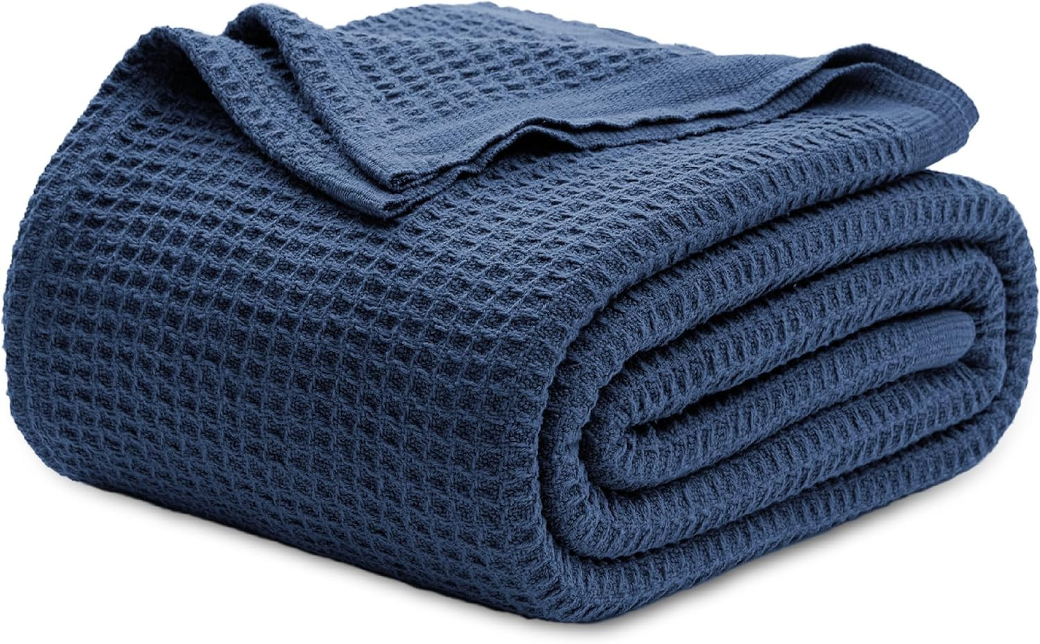 Bedsure 100% Cotton Navy Blanket Queen Size for Bed - Cooling Breathable and Soft for Summer, Thi... | Amazon (US)