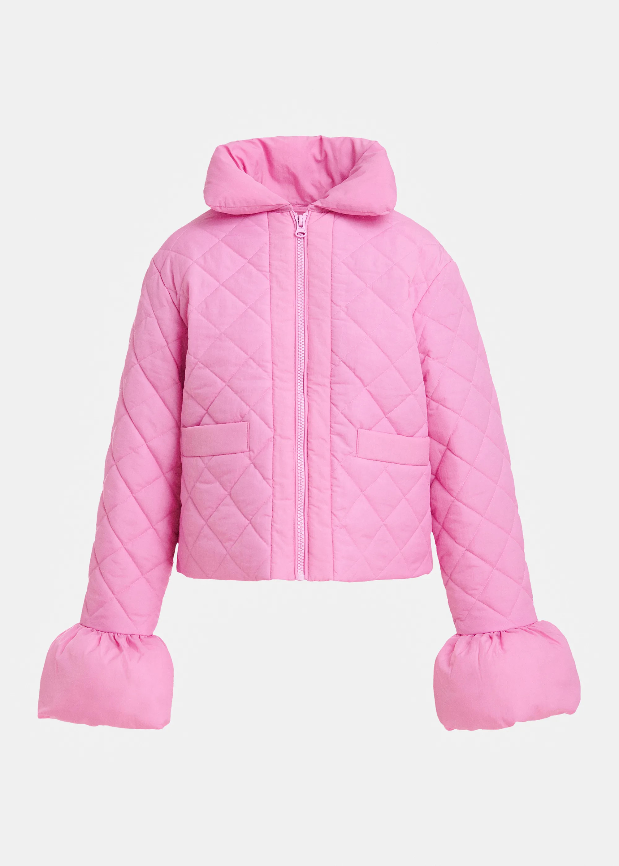 Pink quilted padded jacket | Essentiel Antwerp United Kingdom | Essentiel Antwerp