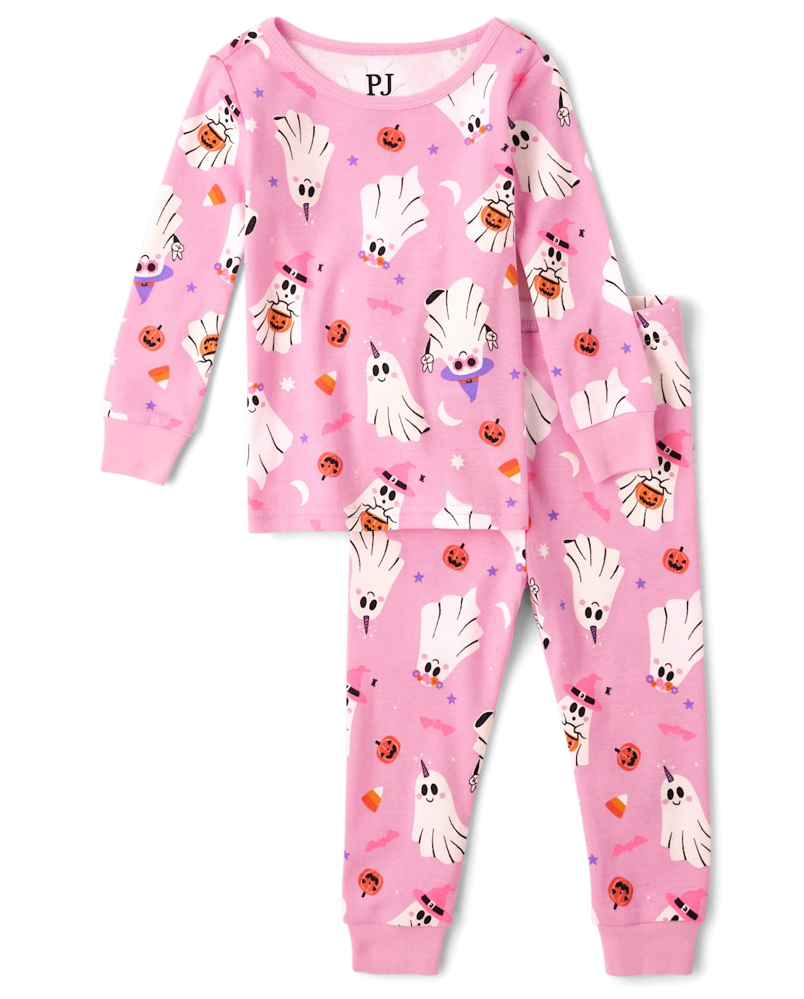 Baby And Toddler Girls Glow Ghost Snug Fit Cotton Pajamas - pink | The Children's Place